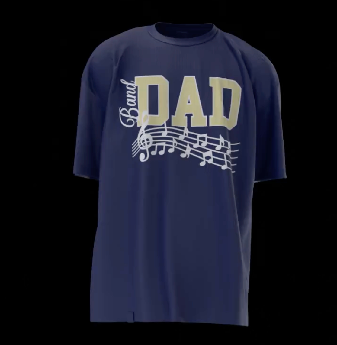 Band Dad T-Shirt - Apollo High School Edition (Available in Navy Blue & Grey)